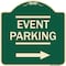 Signmission Thanks for Coming Turn Right for Exit Event Parking W/ Right Arrow Alum, 18" L, 18" H, G-1818-22823 A-DES-G-1818-22823 - alternate 1